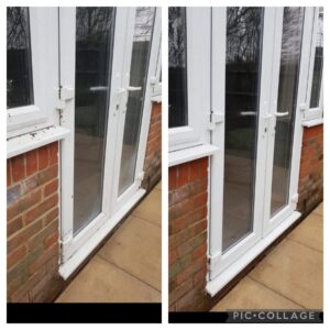 Alton window cleaning before and after