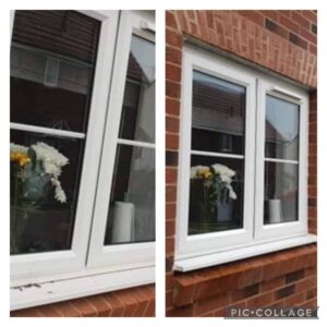 Alton window cleaning before and after